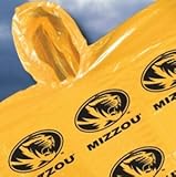 NCAA Missouri Tigers雨ポンチョ、1サイズ、ゴールド