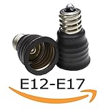 口金変換アダプタe12-e17へ電球ソケットの口金を簡単に変更出来ます。変換ソケットアダプター E12-E17 (E12-E17×1個)