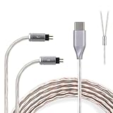 okcsc JBX リケーブル 2Pin 0.78mm ケーブル イヤホンケーブル カスタムIEM2ピン 4芯 OFC KZ用 BA10/AS10/ZS10/ZSR/などに適合する 長さ1.2m Type-C