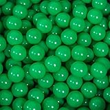 100個 カラーボール 7色 直径約5.5cm/7cm/8cm 収納ネットセット マカロンポポロボール こども園 ボールプール プレゼントおもちゃ (グリーン,5.5cm)