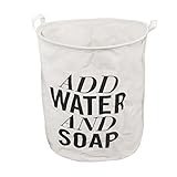 FakeFace ZAKKA Style Cotton Linen Large Folding Laundry Storage Basket Hampers for Dirty Clothes Kid