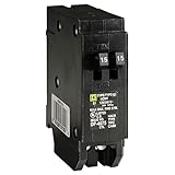 Square D by Schneider Electric HOMT1515CP Homeline 2-15 Amp Single-Pole Tandem Circuit Breaker by Sq