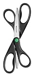High Quality KleenEarth Recycled Stainless Steel Scissors, 8 Straight, Black, 2/Pack