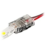 LEDテープライト用 延長コネクター 【5ヶセット】幅10mm 変換 連結コネクター 半田付け不要！単色 SMD5050 2pin クリアジェル防滴 LEDテープ
