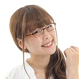 ブルーライトカットメガネ PCメガネ ブルーライト94%カット 小顔 小型 子供 キッズ 小さいサイズ スーパーブルーライトカットメガネ 紫外線カット UVカット クリアレンズ 透明 伊達メガネ 度なし (ブラウン)
