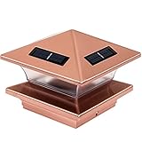 GreenLighting 4 x 4 Solar Post Cap Light - Copper Plated LED Light for Wood Post [並行輸入品]
