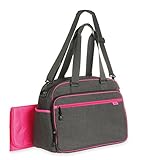 Carter's Sport Duffel Diaper Bag, Grey/Pink by Carter's