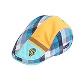 (よキーよ)Yokeeyoベビー用ハット ベレー帽　つば広　マルチカラー格子 ファション 赤ちゃんキャップ アウトドアハット　男の子　女の子　子供サンバイザー 　紫外線 UVカット 日よけ止め 日焼け