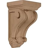 Ekena Millwork CORW04X04X07DERW 4-Inch W x 4-Inch D x 7 1/2-Inch H Devon Traditional Wood Corbel, Ru