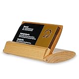 CoWoo Samdi IDカード、クレジットカード、ギフトカード用木製折りたたみ名刺ホルダー