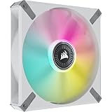 CORSAIR ML140 RGB ELITE ホワイト、AirGuide 付き 140mm 磁気浮上式 RGB ファン、増設用シングルパック CO-9050114-WW