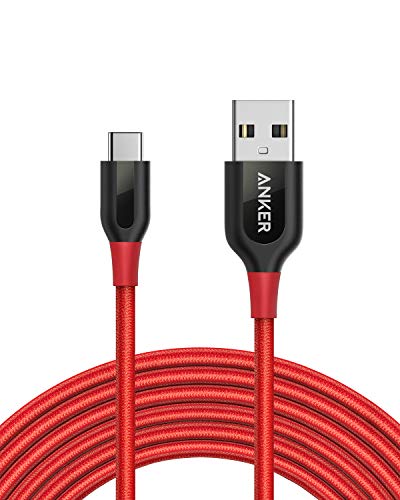Anker PowerLine+ USB-C & USB-A 2.0 ケーブル (3.0m レッド)Galaxy S9 / S8 / S8+、MacBook、Xperia XZ その他Android各種、USB-C機器対応の表紙