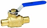 Homewerks 111-5-34-PC No-Lead Standard Port Ball Valve with 1/4-Turn, PEX x PEX, Brass, 3/4-Inch by 