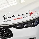 新型シエンタ用 Sienta ステッカー デカール シール 防水 車 ロゴ シエンタ MXP 10系 車種汎用 ボンネット フロントガラス サイド バンパーステッカー ビニール 耐熱 反射 かっこいい (Sienta, ブラック)