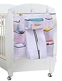 Sleeping Lamb Baby Nursery Organizer Hanging Playard Diaper Caddy for Clothing Diapers Toys 8 Pocket