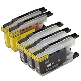 【埼京企画】LC12(3BK/2Y) 5本セット 染料 互換インクカートリッジ (LC12 LC12BK LC12Y LC12-4PK LC12とLC17共通) 純正インクと併用可能 残量表示 国内検品済み 安心2年保証