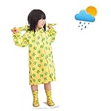 レインコート キッズ レインウェア　子供用 かわいい レインコート レインポンチョ カッパ　雨具 ランドセル可 イエロー カエル柄 携帯ポーチ付き 防水 子供用 可愛い 女の子　男の子 梅雨対策 通園