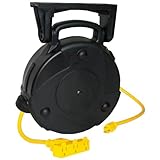 Lind Equipment 8040-T Cable Reel, 40ft, Triple Outlet, Circuit Breaker, 15A rated, 12/3 SJTW Cable b