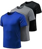 [ATHLIO] トレーニング Tシャツ メンズ 半袖 3枚セット [軽量・吸汗速乾] スポーツウェア 半袖tシャツ ランニング アウトドア メンズ スポーツシャツ 大きいサイズCTS10-KGB_XL