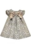 Bonnie Jean Baby GirlsメタリックトワールBrocade Empireドレス4t