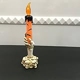ZehuiスケルトンゴーストCandleランプライトグリップLEDスケルトン手Flameless Candle Lightsハロウィンパーティ装飾ランプノベルティTea Ligh イエロー mhy-0