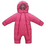 Tortor 1bacha(JP)　男女兼用　ロンパース　ベビー　女の子　防寒　アウター　赤ちゃん　男の子　ベビー服　厚手　カバーオール　キッズ　冬　防風　保温　出産祝い　プレゼント　青　赤