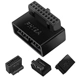 マザーボード ケーブル アダプター - デスクトップ コンピューターのマザーボード 90 度 USB アダプター | 90 度ステアリング ヘッド、USB 3.0 フロント パネル コネクタ、高速 19 ピン/20 ピン マザーボード内部ヘッダー、USB ヘッダー モジュール