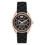 [マイケルコース] 時計 MK ジェサ オーバーサイズ シリコン ステンレススチール ラインストーン ウォッチ 腕時計 ブラック MK7266