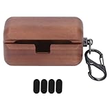 AZ80 用木製ケース、AZ80 Bluetooth イヤホン用ソフトタイプシェルクルミ材プロテクター Bluetooth イヤホン用充電ケース