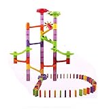 Wishtime スロープとドキドキドミノ 100pcs ボリュームセット 音を感じて目で追う楽しさ 玉転がし 子ども 幼児 知育 おもちゃ【お誕生日プレゼント】