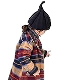 【Ludus Felix】とんがり ニット帽　ニット帽子　ベビー ＆ キッズ 子供　こども用　男女兼用　選べるカラー５色　【しずく型でかわいい！】 (ブラック)