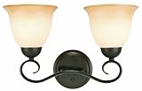 Design House 512640 Cameron 2-Light Wall Mount, 11-Inch by 16.75-Inch, Oil Rubbed Bronze [並行輸入品]