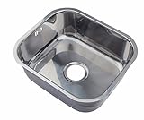 Kitchen Sinks Polished Stainless Steel Undermount Bowl 430 x 375 (A15 mr)