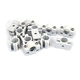 uxcell　パイプクランプ　14mm径　スクリューマウント　水道パイプ　ホワイト　12個