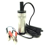 12v 小型 水中ポンプ ステンレス ケーブル3m スイッチ式　水槽 海水 灯油 汚水 排水 給水 風呂 (12L/min　クランプ)