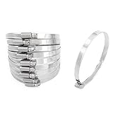 uxcell ホースクランプ ウォームギアホースクランプ 304ステンレススチール製 78-102mm型 10個入り