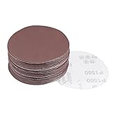 uxcell サンディングディスク 紙やすり サンドペーパー 外径125mm 1500グリット 50枚入