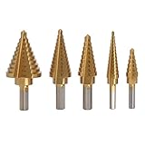 5個入り HSS 50ステップコーンチタンドリルビットツールホールカッター木工/金属キット