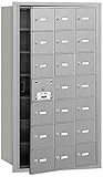 Salsbury Industries 3621 AFP 4b Plus水平メールボックスwithマスター商業ロック、21 Aドア20 Usable、フロントロード、プライベートアクセス、アルミニウム