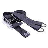 アヴィエラン(AVIELAN) ラッシングベルト 50mm幅 デルタリング 巻取 5m 固定側0.5m オールブラック