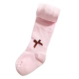 赤ちゃんの幼児の女の子かわいいちょう結びの暖かいピンクのタイツのレギンスパンティーストッキング1-2歳