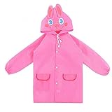 Necory(ネコリー) ベビー キッズ 子供 レインコート カッパ かわいい アニマル 雨合羽 ウサギ
