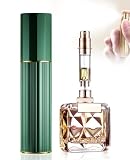 SINNMAO アトマイザー 香水【5ml・底部充填・携帯用】ワンタッチ補充 漏れない ミニ ポータブル コンパクトデザイン 小分けボトル 旅行 デート 仕事 男女兼用 (ローズレッド)
