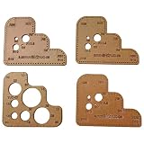 Copeflap レザークラフト アクリル製 カーブ定規 セット (4枚)
