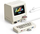 RayCue 128K Retro 多機能ドッキングステーション、ハブ付きドッキングステーション、搭載ディスプレイ/デジタル時計/フォトフレーム、4K@60Hz HDMI トリプル モニター付き USB C ドッキング ステーション 、PD充電、130W電源アダプター RayCueのストアを表示