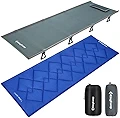 KingCamp コット キャンプ マット付き アウトドアベッド 耐荷重120kg マットセット 軽量 組立簡単 収納コンパクト 折りたたみ キャンピングベッド 簡易枕と収納バッグ付き 防災 お昼寝 野外 航空アルミ