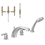 Moen KRTCH-DH-T991CR Chateau 9-Inch Roman Tub Faucet with Handshower, Chrome by Moen