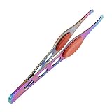 Demiawaking 毛抜き ピンセット ステンレス鋼 眉毛ピンセット 眉毛 巻き 鼻毛用 ストレートピンセット