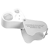 BESTOMZ ジュエリールーペ 30倍率/60倍率 ダブルレンズ LEDライト付き（白）