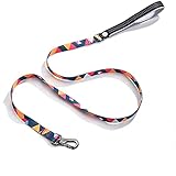 k-jia 犬 リード 長さ150cm 小型 中型 大型 犬用 リード ペット用品 牽引ロープ 耐久性が高い ソフト 軽い １本で色々使える多機能リード 調節できるリード 通気性 痛くない メッシュペット(S, FLAMINGO)